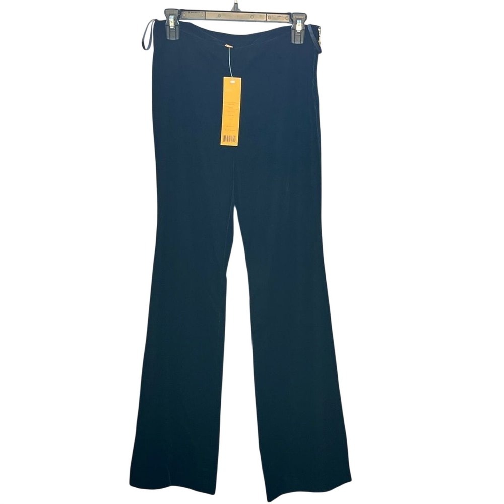 Tory Burch Side-Zip Tory Velvet Flare Pants Women's size 2 NWT‎ Academia Career